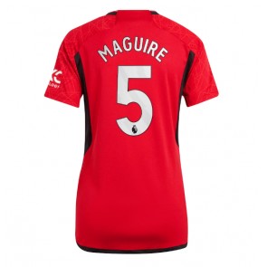 Lacne Ženy Futbalové dres Manchester United Harry Maguire #5 2023-24 Krátky Rukáv - Domáci